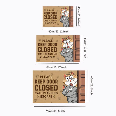 Alfombra de bienvenida para gatos, 1 pieza, para interiores, decoración del hogar, antideslizante, de poliéster, 1 cm de grosor, 800 g por metro cuadrado