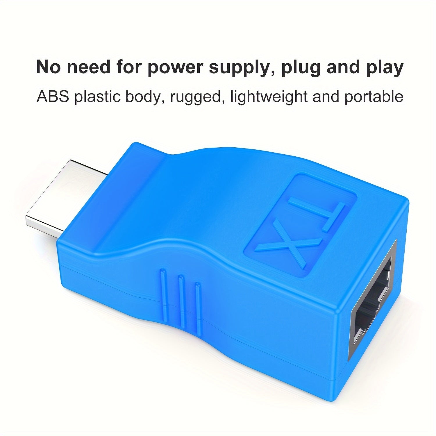HDTV to RJ45 Ethernet Network Converter Extender Adapter, HDTV Over Cat6/Cat7/Cat8 Cable, Support Audio Video 1080P up to 29.87meter for HDTV, Computer, Set-Top Box, PS3/PS4, Projector, Monitor - USB Powered, Operating Voltage ≤36V