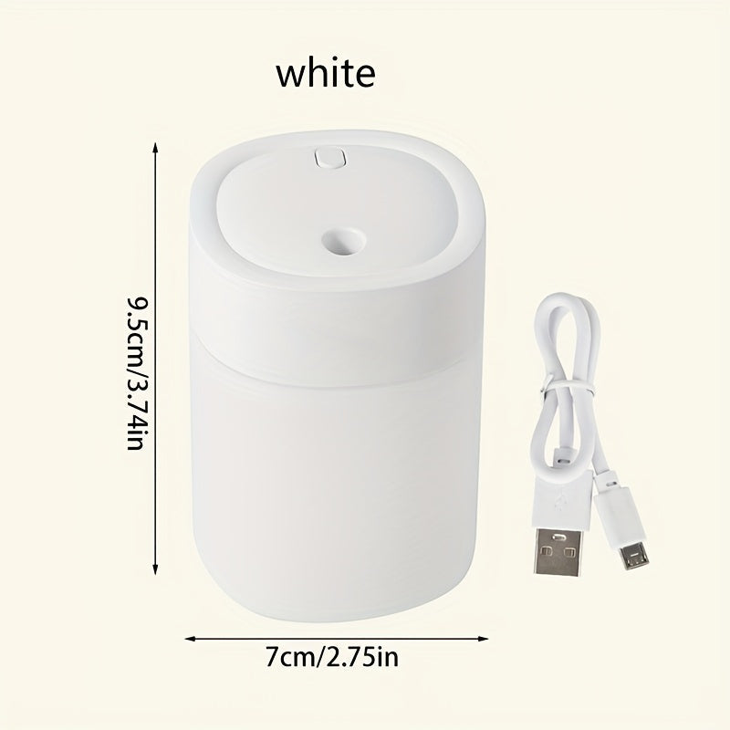 Humidificador de Aromaterapia con Luz Cambiante de Color, Portátil y Conectable por USB o Enchufe, Luz Nocturna para Habitación, Oficina, Computadora, Dormitorio, Coche u Hogar
