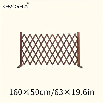 Valla Retráctil de Madera para Exteriores - Puerta Segura Anticorrosión y Resistente, Compatible con Puertas, Decorativa para Jardín, Patio o Cercado para Mascotas, Diseño Rústico en Madera Natural, Ideal para Amantes del Jardín, Separador de Espacios, B