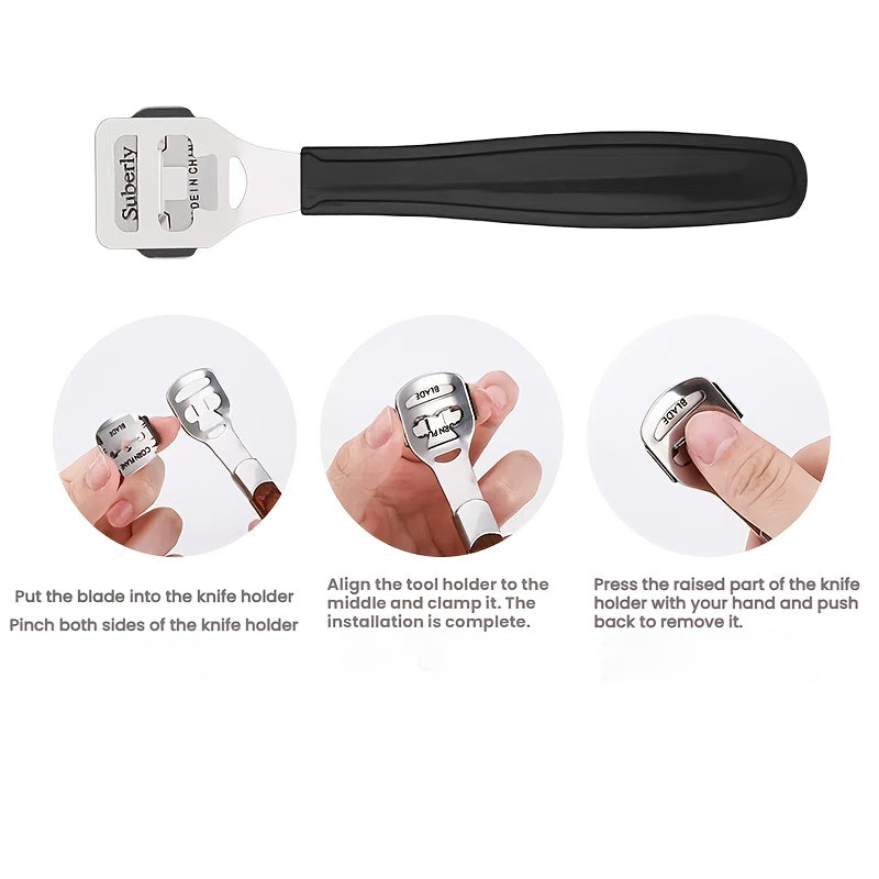 1pc Herramienta Manual de Alta Resistencia para Eliminar Uñas - Diseño con Borde Redondeado para Pies, Manos y Uñas de los Dedos - Sin Necesidad de Electricidad/Batería, Portátil en Color Beige Claro, Removedor de Callos y Pedicura - Construcción Durader