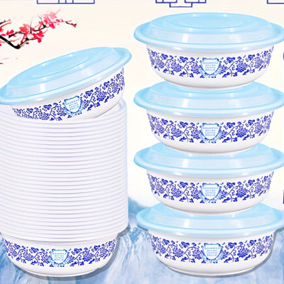 Contenedores de Preparación de Comidas de 22oz Libres de BPA con Tapas - Apto para Microondas y Congelador, Boles de Plástico PP Reutilizables para Ensaladas, Snacks, Almuerzos, Cenas - Perfectos para el Hogar, Restaurante, Fiestas