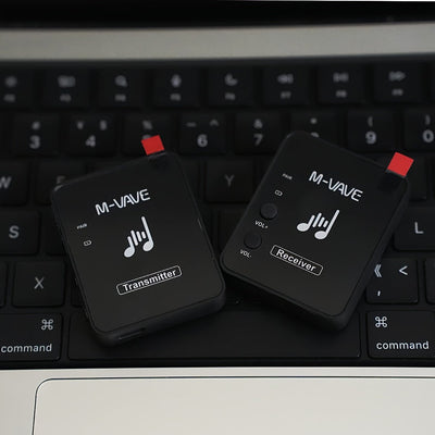 Sistema de Auriculares Inalámbricos M-VAVE WP-10 - 2.4G, Recargable por USB, Baja Latencia, Calidad de Sonido Sin Pérdidas, Grabación Estéreo, Compatible con Hasta 5 Dispositivos