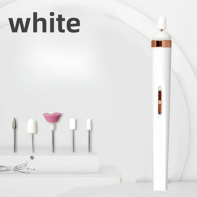 Drill de uñas acrílicas profesional con luz LED - Recargable por USB, sin olor, batería de larga duración, incluye lima de uñas y empujador de cutículas - Ideal para uñas de gel y kit de manicura y pedicura para hogar, esenciales para el cuidado de las u