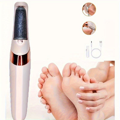 Lijadora eléctrica de pies, removida con dos cabezas abrasivas diferentes, ajustes de velocidad de dos velocidades, iluminación automática para una mejor eliminación de pies, regalo ideal para el Día del Padre, el Día de la Madre, el Día de San Valentín,