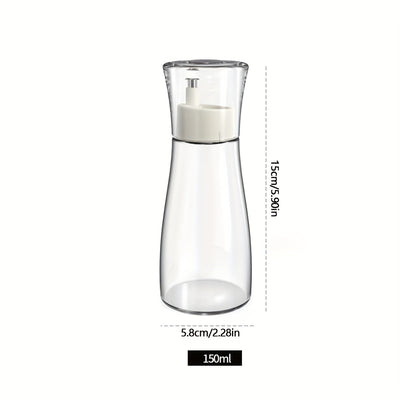 Dispensador de Enjuague Bucal de Vidrio Recargable con Tapa - 150/260ml, Contenedor Transparente para Encimera de Baño para Fácil Portabilidad