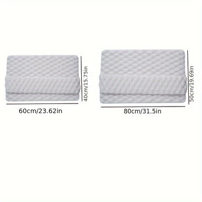 Alfombrilla de baño de espuma viscoelástica, alfombra de baño antideslizante de pelo largo y suave, lavable a máquina, absorbente, para uso en interiores y exteriores, poliéster, varios tamaños disponibles.