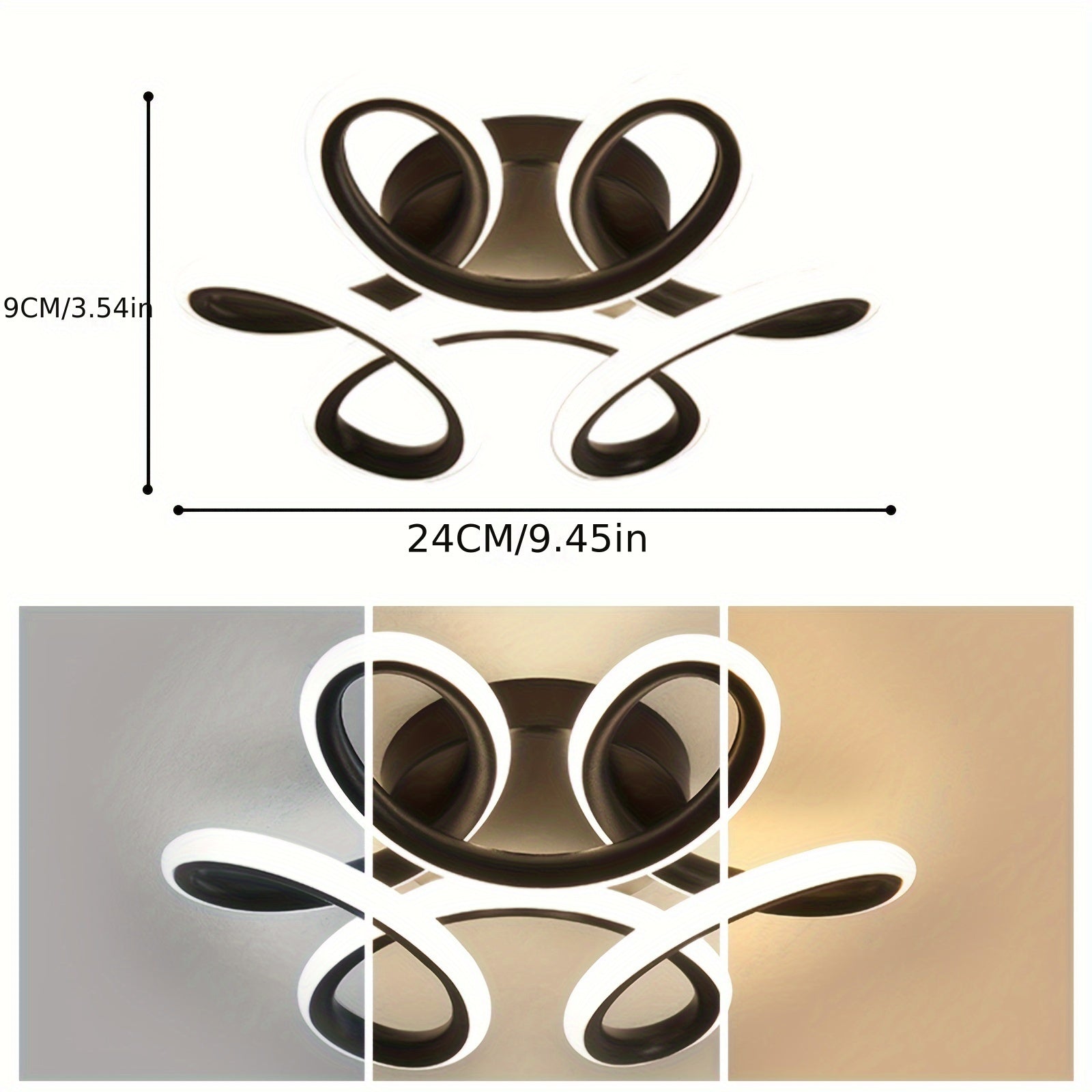 1 pieza de Luz de Techo LED Blanca/Negra MODERNA TENGFY - Diseño Elegante para Sala de Estar, Dormitorio, Cocina, Oficina y Más - 110V/220V, Construcción Metálica, Ideal para Espacios Interiores, Iluminación Interior | Iluminación Decorativa | Acabado Me