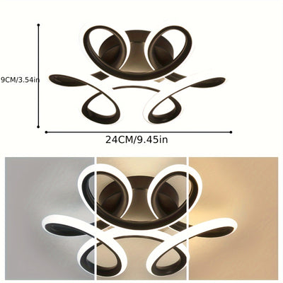 1 pieza de Luz de Techo LED Blanca/Negra MODERNA TENGFY - Diseño Elegante para Sala de Estar, Dormitorio, Cocina, Oficina y Más - 110V/220V, Construcción Metálica, Ideal para Espacios Interiores, Iluminación Interior | Iluminación Decorativa | Acabado Me
