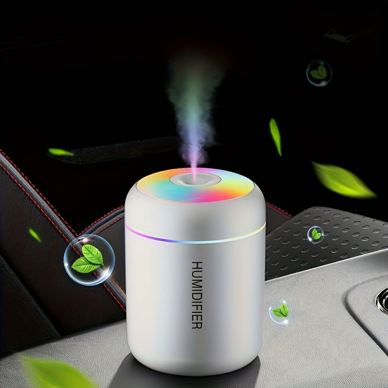 Difusor de aromaterapia y humidificador con USB, niebla fría, sin aceites esenciales, con luz nocturna LED de cambio de color, ideal para uso en casa/auto y humectación al dormir, accesorios para habitación