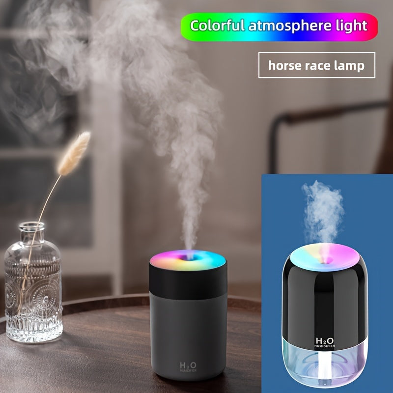 1 Unidad, Humidificador Silencioso De Luz Nocturna De Color, Humidificador Portátil USB Mini Para Oficina, Escritorio De Coche, Difusor Perfumado, Adecuado Para Hidratación Y Humectación De La Piel, Apagado Automático Con 2 Modos De Pulverización, Regalo