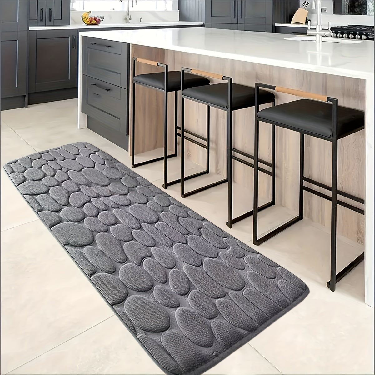 Tapete de Cocina de Tamaño Grande Antideslizante y Absorbente, Tapete de Suelo Lavable a Máquina, Tapete Suave para Restaurante