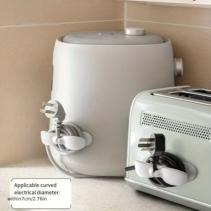 10pcs Organizador de Cables de Plástico para Electrodomésticos de Cocina, Soporte de Gestión de Cables para Freidora de Aire y Máquina de Café, Enrollador de Cables que Ahorra Espacio, No Requiere Batería, Organizadores y Almacenamiento de Cocina