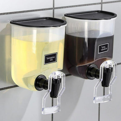 1pc Dispensador de pared ClearView para cocina y baño - Multifuncional, manual, de plástico, para jabón y champú, no necesita electricidad, 14,5 cm x 11,0 cm