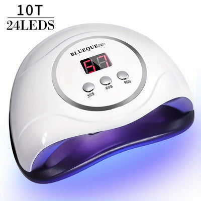 Luz LED para uñas 10T, luz para uñas para hogar y salón, secador de uñas LED con sensor automático/3 configuraciones de temporizador para esmalte de gel, herramienta profesional para arte de uñas y uñas de los pies.