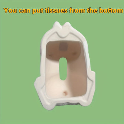 Porta Pañuelos de Gato Siamés Lindo - Decoración Temática Animal para Sala, Mesa de Té o Escritorio Hecha a Mano, Organizador de Lujo Ligero y Decorativo para Papelería, Accesorio de Sobremesa con Diseño Juguetón y Textura Suave