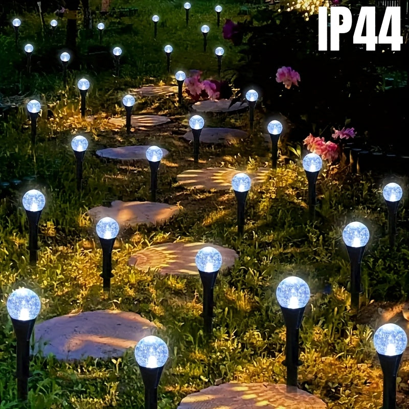 Luces Solares para Exteriores de Césped - Luces de Cadena con Bolas Multicolores y Burbujas con 8 Modos de Iluminación, Plástico Duradero, Calidad Alta IP44, Luces Solares para Jardín en Calles Comerciales, Bares, Cafeterías, Carreteras y Decoración de M