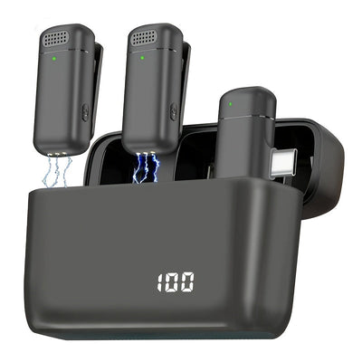 Micrófono inalámbrico lavaliere para for iphone, teléfonos Android - 24,4 pies (aproximadamente 24,4 metros) Micrófono dual con clip inalámbrico, reducción de ruido 5 horas de tiempo de trabajo para grabación de video, blogs, entrevistas y transmisión en