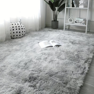 1 Unidad, Alfombra A La Moda Con Teñido Anudado, Tapete De Salón Para Limpieza En Seco, Alfombra Decorativa Esponjosa, Alfombra Cálida Para Dormitorio, Adecuada Para Sala De Estar, Área De Ocio, Accesorios De Noche, Guardarropa, Área De Estudio, Balcón,