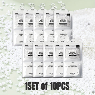 10pcs AAP 500ml Bolsas Absorbentes de Humedad Multiusos con Carbón Activado - Purificador de Olores y Deshumidificación Duradera para Armarios, Gabinetes y Almacenamiento - Ideal para Uso en Hogar, Dormitorio, Oficina y Hotel