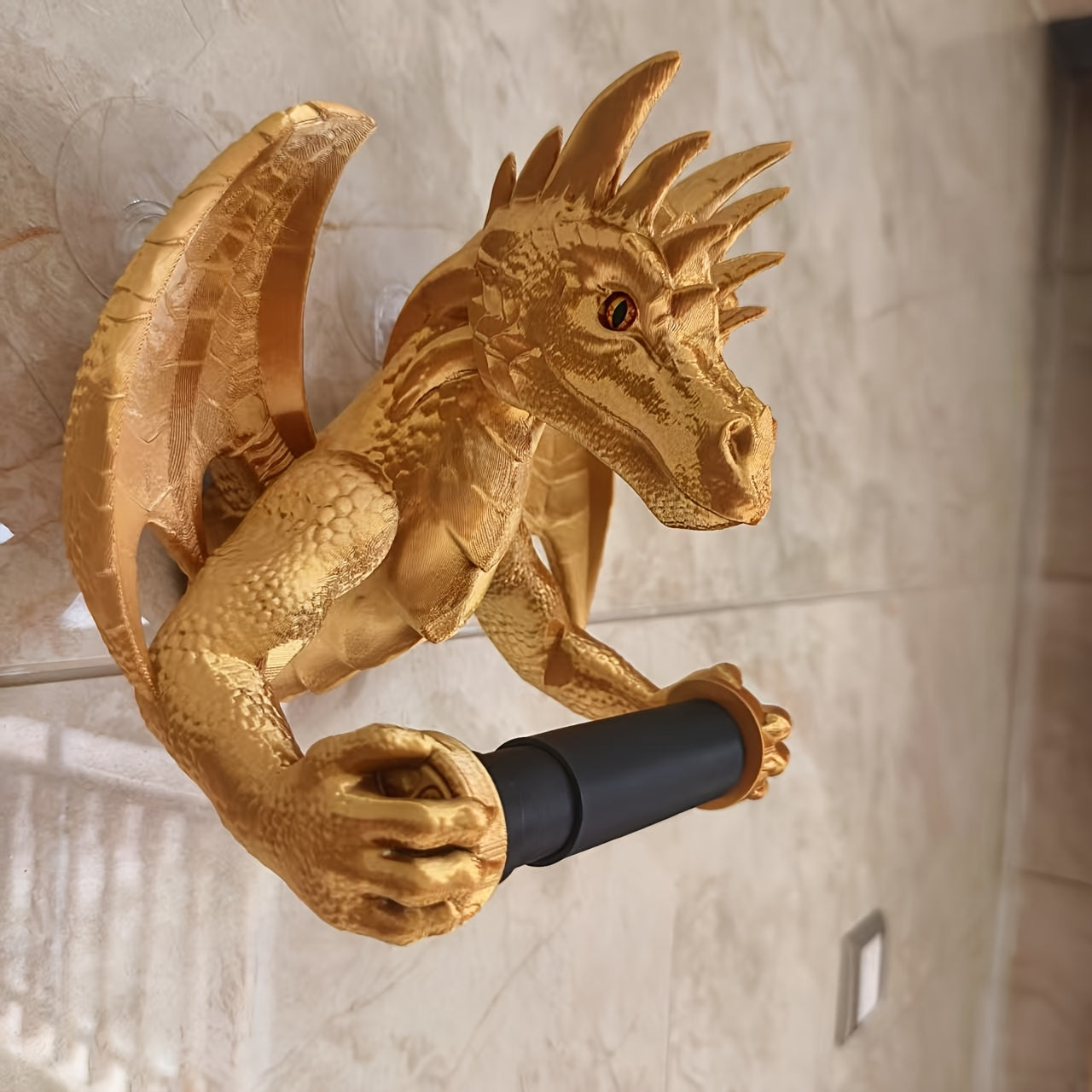 1pc Portarrollos de Papel Higiénico Estilo Dragón - Ideal para Baño, Hogar u Oficina o Decoración del Dormitorio - Regalo Perfecto para Amigos