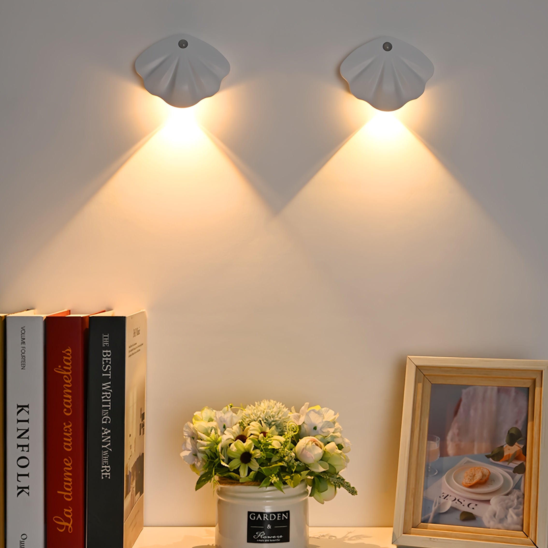 1 pieza de luz de pared moderna con sensor de tacto - Brillo ajustable, alimentado por USB, 3 opciones de color para escaleras, pasillos, galerías, armarios, dormitorios y salas de estar, diseño temático espacial con cielo nocturno estrellado, luz con br