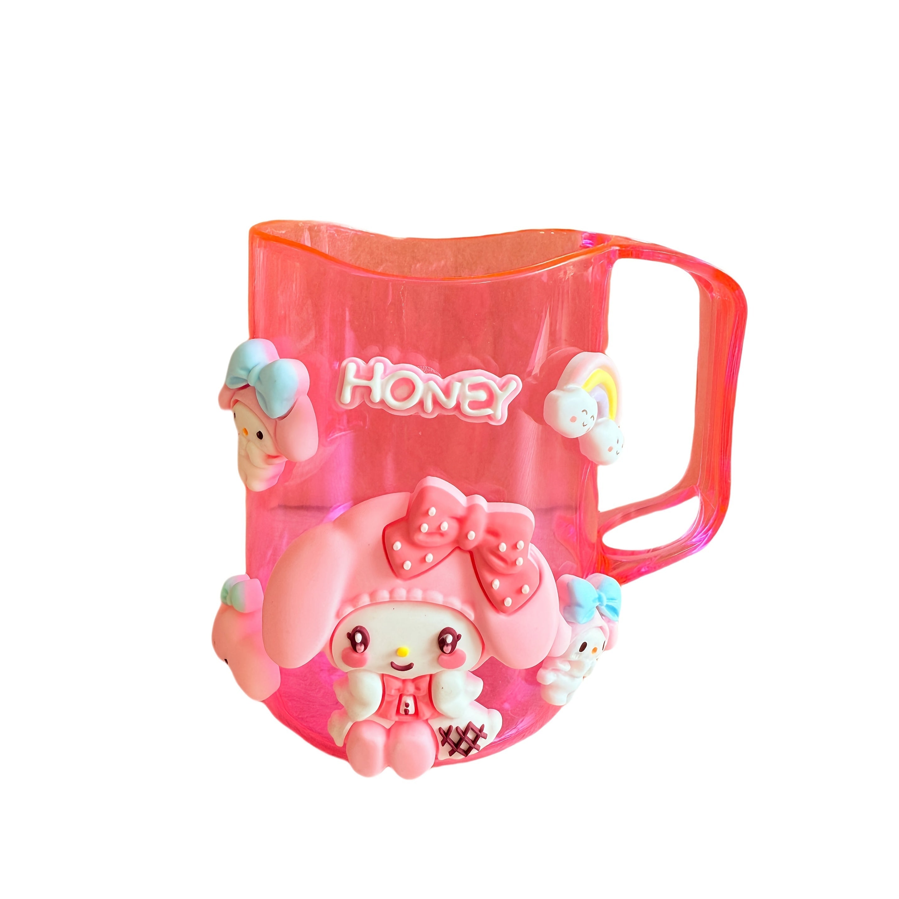 1 pieza/2 piezas de juego de baño Sanrio, taza para enjuague bucal y cepillo dental de Kulomi y Melody, material PP duradero, unisex, ideal para hogar y residencias estudiantiles