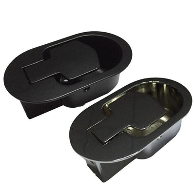 Asidero de asiento cromado redondo negro - Negro