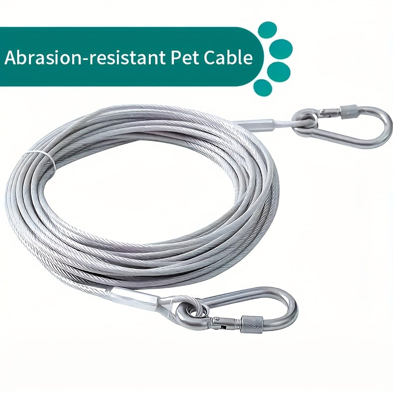 1 Juego, Línea de ropa de acero inoxidable con cable de acero duradero - Resistente a mordeduras, portátil, ideal para lavado en interiores/exterior, accesorios de camping, baños y dormitorios, equipo de camping | Línea de ropa moderna | Construcción dur
