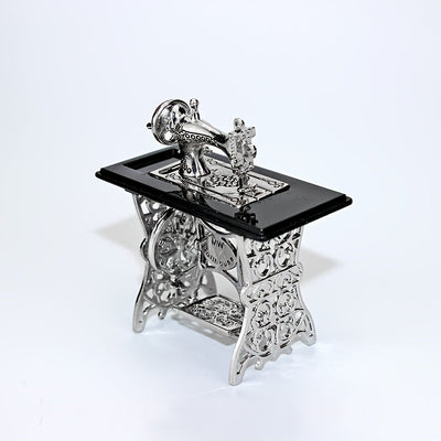 1pc Adorno Vintage de Mini Máquina de Coser de Metal, Coleccionable Decorativo para Uso Interior y Exterior, Creativo, Adornos de Colección