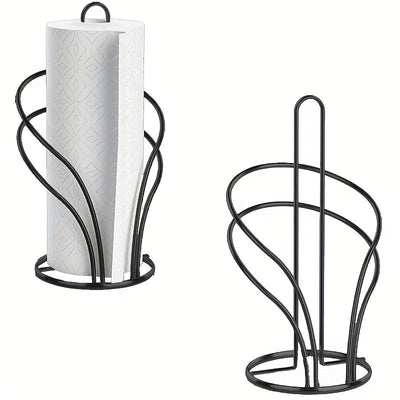 Soporte para rollos de papel de cocina y baño, base pesada, soporte de papel de pie para mostrador