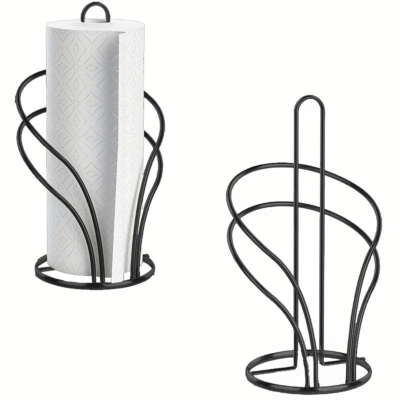Soporte para rollos de papel de cocina y baño, base pesada, soporte de papel de pie para mostrador