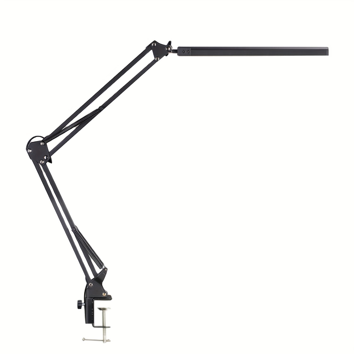 Lámpara de trabajo moderna LED POPSKEETER, luz de escritorio ajustable de metal con brazo telescópico, 3 temperaturas de color, 5 niveles de brillo, diseño de carga USB patentado, para lectura en la oficina y entornos de trabajo complejos, sin brillo, il