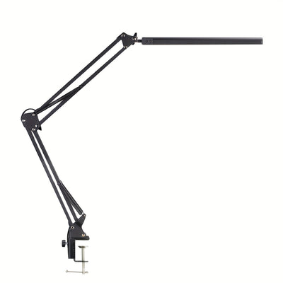 Lámpara de trabajo moderna LED POPSKEETER, luz de escritorio ajustable de metal con brazo telescópico, 3 temperaturas de color, 5 niveles de brillo, diseño de carga USB patentado, para lectura en la oficina y entornos de trabajo complejos, sin brillo, il