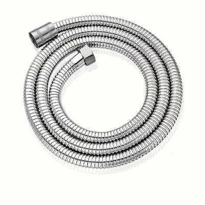 1pc Manguera de Ducha de Acero Inoxidable Flexible - 1.5m/2m/3m, a Prueba de Explosiones con Acabado Metálico Electrochapado, Instalación Fácil en Pared, Forma Redonda - Perfecta para Cabezales de Chorro de Lluvia, Rociador de Ducha