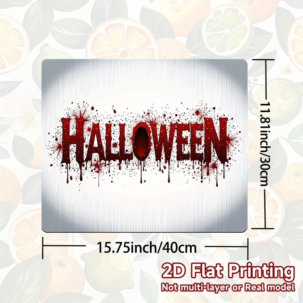1pc Alfombrilla Protectora para Estufa de Halloween - Cubierta Decorativa con Temática de Terror y Salpicaduras de Sangre Roja, Compatible con Refrigerador, Lavadora y Secadora, Decoración para Fiestas de Halloween - Tapete para Electrodomésticos Fácil d