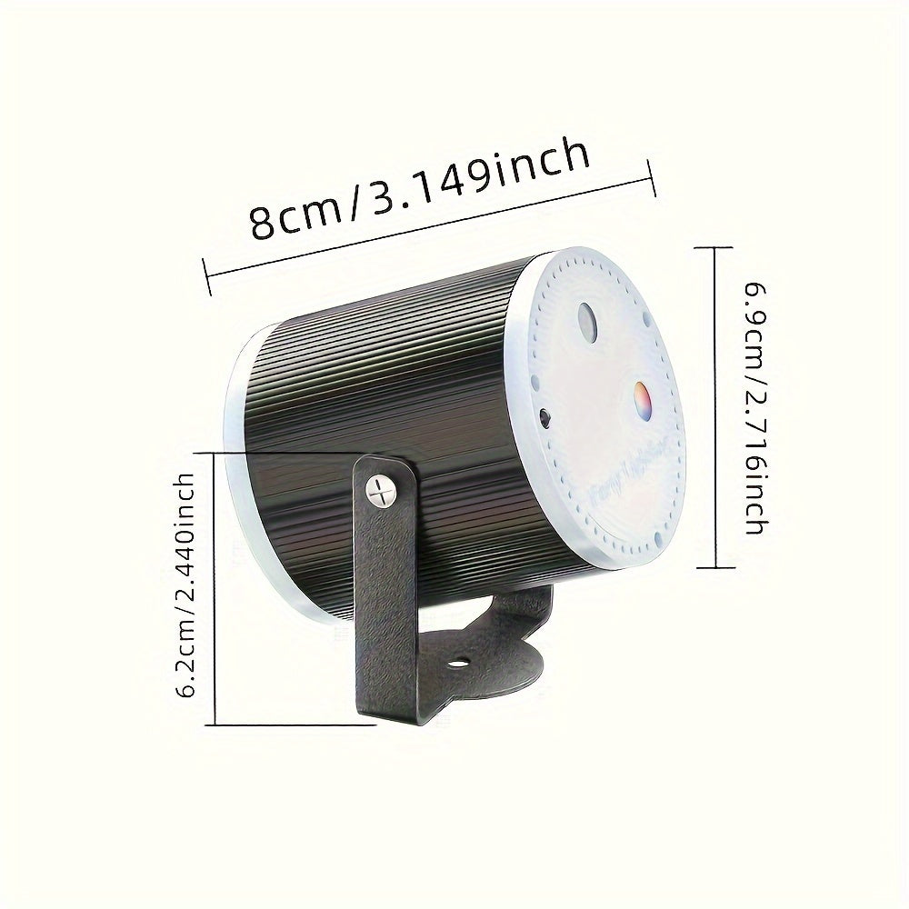 Luz Láser Cilíndrica Negra con Alimentación USB - Decorativa, Bajo Consumo (<0.4mW), Portátil para Sonido En Vivo y Iluminación