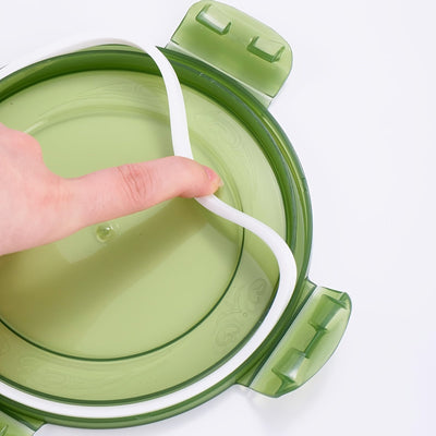 Juego de 4 Contenedores Transparentes para Alimentos de PP con Tapas Herméticas - Apilables, Reutilizables, Seguros para Lavavajillas y Microondas, para Granos, Carne, Frutas, Verduras - Organización de Cocina que Ahorra Espacio