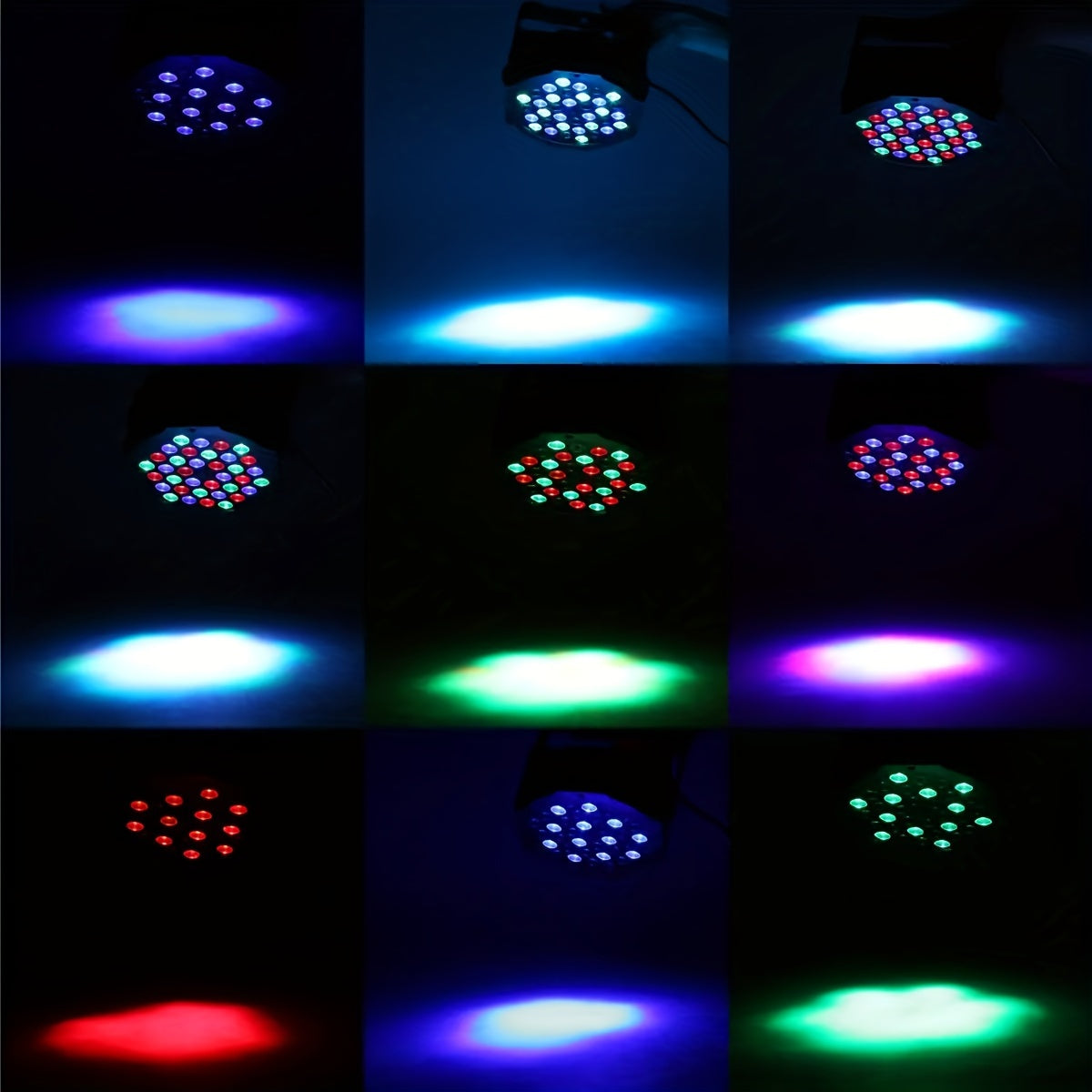 Luz escénica LED RGB YIIXUYO con 36 LED, control remoto y DMX, activación por sonido, modo automático, para bodas, cumpleaños, Navidad, shows musicales y fiestas, luz par LED brillante con cambio de color y efecto estroboscópico