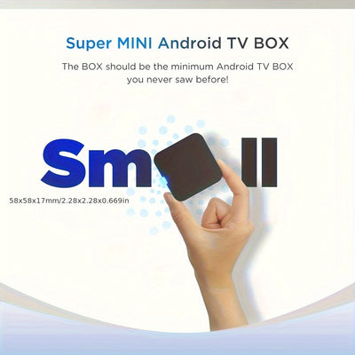 ¡Pequeño pero poderoso! Caja de TV Android 10.0 Allwinner H313 Quad-Core, 4K 60 FPS, para montar en pared o colocar detrás del televisor