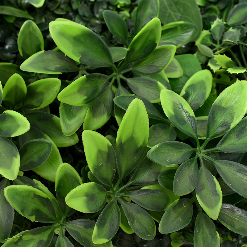 Panel de Pared de Planta Verde Artificial de 40.01x59.99 cm - Hojas Colgantes de Plástico Realistas para Boda Interior/Exterior y Decoración del Hogar - Decoración Todo el Año sin Mantenimiento, Adorno Exterior | Aspecto Natural