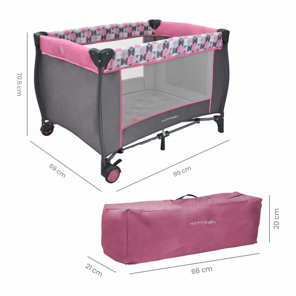 CORRAL ESTÁNDAR NIZA HAPPY BABY - ROSADO