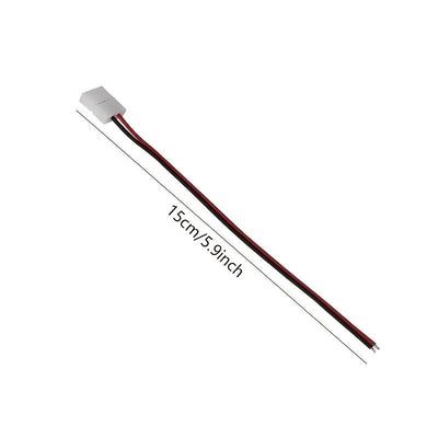 10 Piezas Conector de Tira LED, Cable de Conexión Rápida de 8 mm para Conectores de Tira LED de 2 Pines sin Soldar