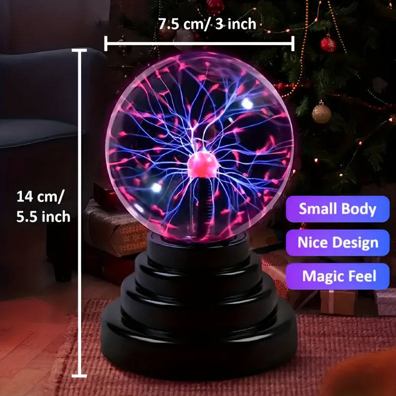 Luz nocturna LED, bola mágica con control remoto, alimentada por USB, montaje independiente, color sólido, para regalos de Navidad y cumpleaños, iluminación ajustable, material plástico, exhibición de mesa, perfecta para decoración de habitaciones.