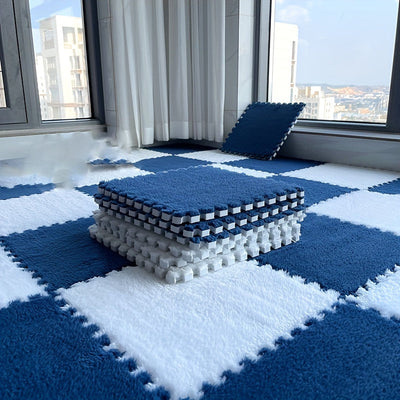 12 piezas de alfombras decorativas, alfombras de estilo punk lavables, alfombras de área gruesas, alfombras de lado de cama
