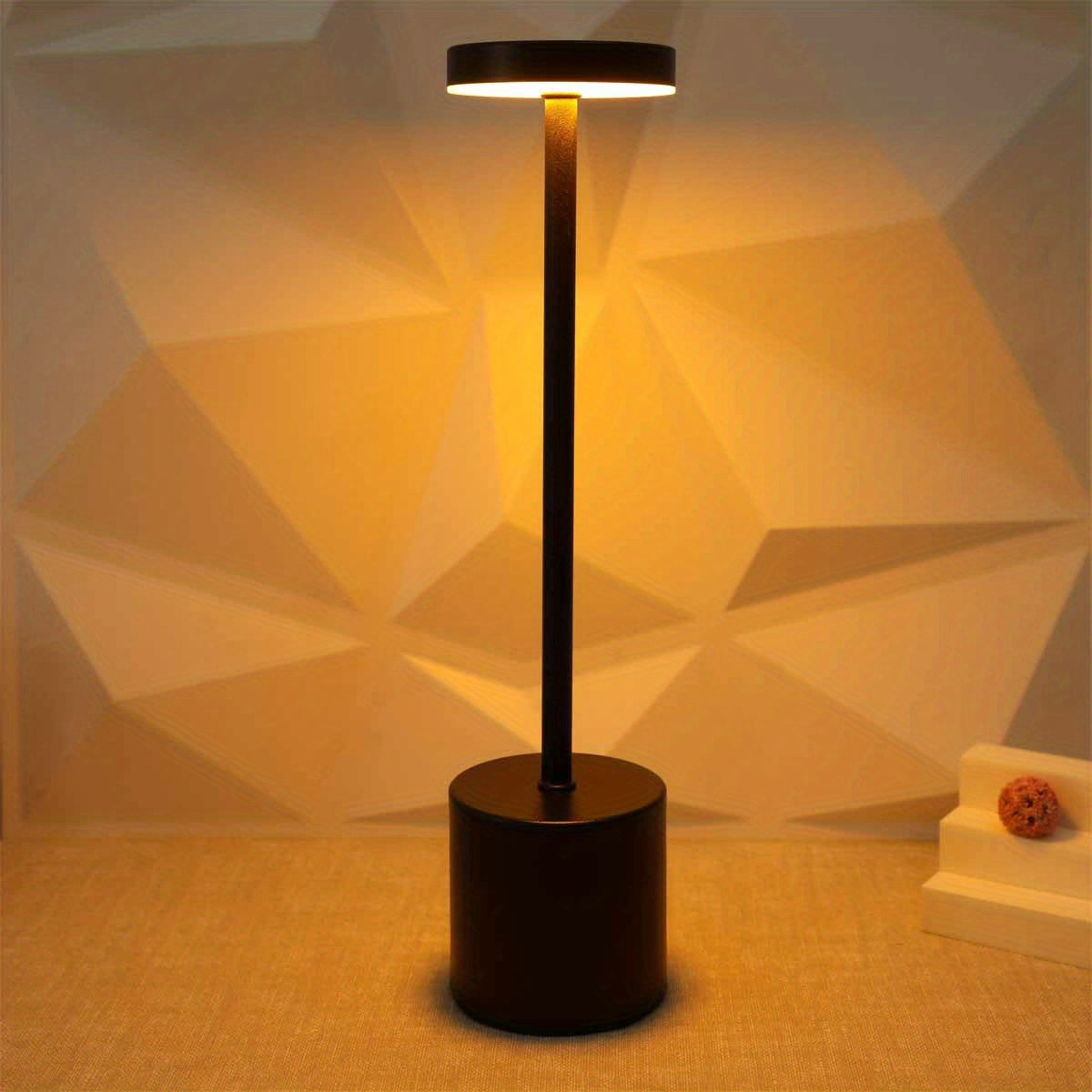 1 lámpara de escritorio LED moderna con control táctil - Batería de litio recargable, carga USB, brillo ajustable, iluminación de arriba para el hogar, oficina, bar y decoración de dormitorio, luz de bar | Lámpara de escritorio moderna | Lámpara con cont