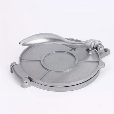 1pc Herramienta de Prensa Manual para Rollos de Maíz DIY - Aleación de Aluminio, Mango Largo, Plegable para Hornear Gofres de Crema y Bolas de Masa, Material Metálico, Uso en Cocina y Restaurante, Ideal para Aficionados a la Cocina Casera