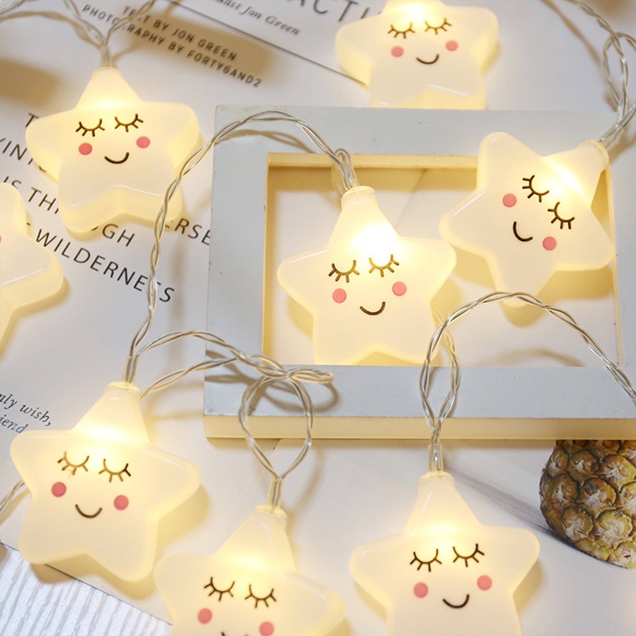 Luces LED de estrellas coloridas, decoración para habitación, 1 unidad