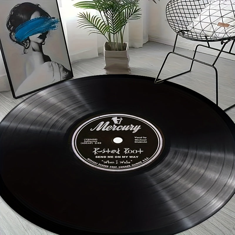Alfombra de vinilo Mercury Vintage - Antideslizante, lavable en máquina, duradera, respaldo antideslizante - Ideal para salón, dormitorio, baño, decoración de oficina - Perfecto para el Día de San Valentín, primavera, verano, accesorio para el hogar - Re