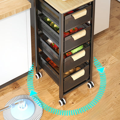 1pieza Estante de almacenamiento de varias capas, 3-4 capas ahorradoras de espacio, metal, estante deslizante, montaje en el suelo, no requiere electricidad, para dormitorio, cocina, camping al aire libre, hogar y camping todo el año, estantes de almacen